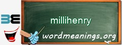 WordMeaning blackboard for millihenry